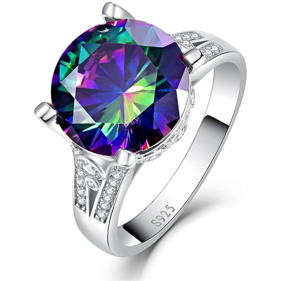 Jewelry - 10.5ct Mystic Rainbow Ring - 925 Sterling Silver